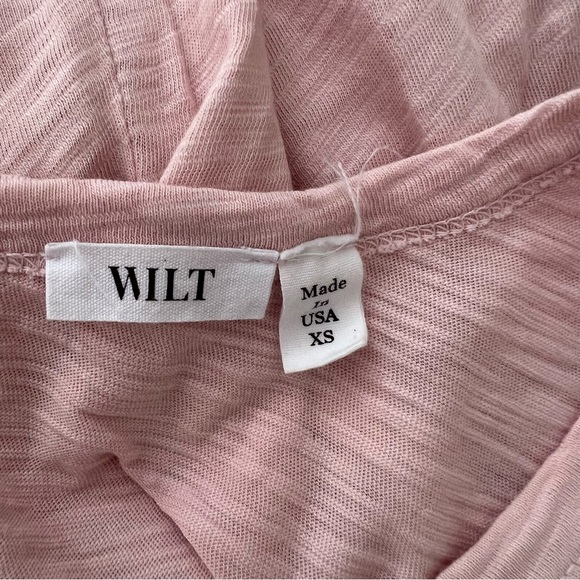 Wilt Tee Womens Short Sleeve Shirt Top  Asymmetrical Pink XS - Picture 2 of 5